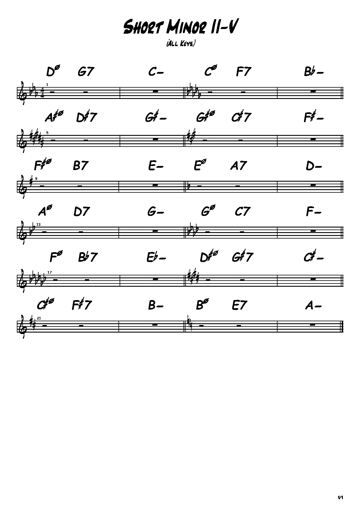 Short Minor II-V